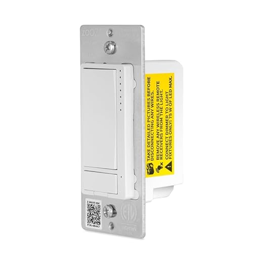 Zooz Z-Wave Long Range Double Switch (White) ZEN30 800LR for Fan and Light Combo (NO Speed Control), Hub Required (Works with Home Assistant, Hubitat, Wink, SmartThings, Z-Box Hub)