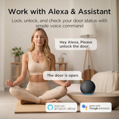TCL Keyless Entry Door Lock, WiFi Keypad Deadbolt Smart Lock with Touchscreen Keypad, App Remote Control, Doorbell, Auto-Lock, Easy Installation, Compatible with Alexa & Google Assistant, D2