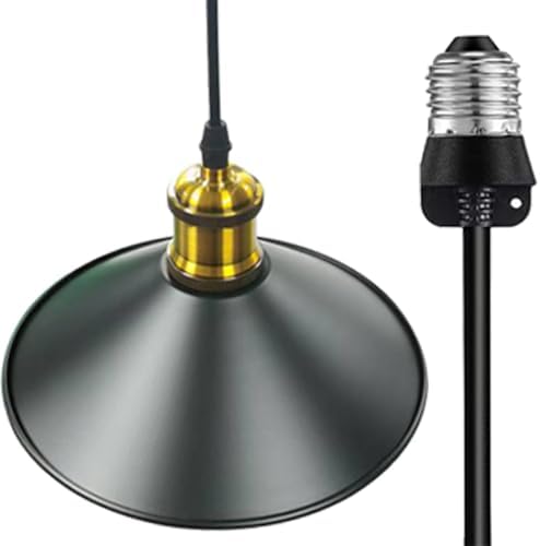 Screw in Hanging Light Fixture Instant Pendant Light,Recessed Light Conversion Kit with E26 Screw-in Adapter for Bedroom,Living Room & Kitchen Island Lighting (Classic)