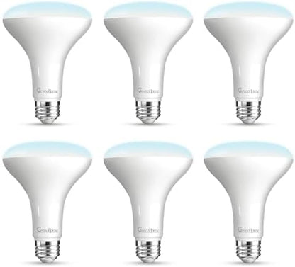 GvvooHome 6 Pack BR30 LED Flood Light Bulbs, 7W (65W Equivalent), 5000K Daylight White, 650 Lumens, E26 Base, Dimmable, Indoor Recessed Can Lighting for Living Room, Bedroom, Kitchen
