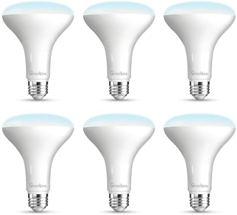 GvvooHome 6 Pack BR30 LED Flood Light Bulbs, 7W (65W Equivalent), 5000K Daylight White, 650 Lumens, E26 Base, Dimmable, Indoor Recessed Can Lighting for Living Room, Bedroom, Kitchen