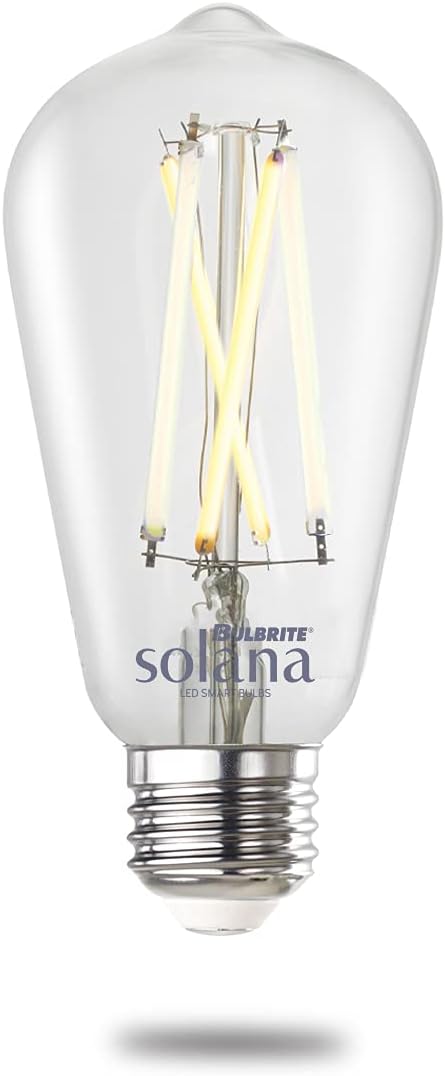 Bulbrite Solana 60-Watt Equivalent ST18 Smart Wi-Fi Connected 90CRI LED Edison Filament Light Bulb