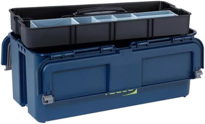 Raaco Tool Box with Removable Trays - 66 lb Load Capacity (Compact 20) | Durable Plastic Polypropylene (PP) Organizer with Handle, Stackable & Lockable, 66 lb Load Capacity (Compact 20)