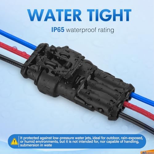 Nilight 10 Pack 3Pin Electrical Wire Connectors Male and Female Plug Socket | Quick Disconnect Waterproof Harness Terminals for Automotive Cars Trucks Motorcycles Scooters