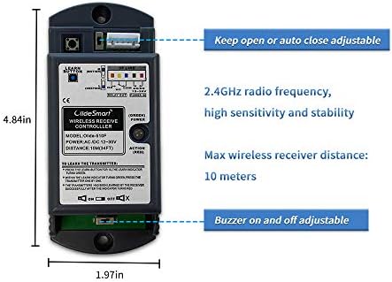 Olideauto Automatic Door Opener for Disabled with Wireless&Wired 2-in-1 4.5'' Square Handicap Push Button Olide-510 with Both Inswing and Outswing Arms