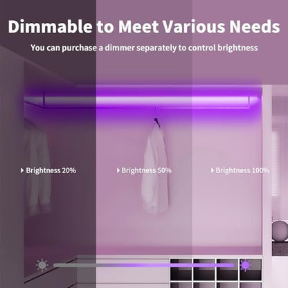 iNextStation Purple LED Light Strip 16.4FT LED Rope Light (with DC12V Plug)