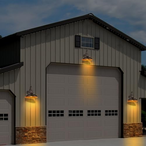 Exterior Farmhouse Gooseneck Barn Light, 16 Inch Vintage Outside Garage Light Fixtures, 2PCS Anti-Rust Waterproof Outdoor Light for Patio Frontdoor Entryway Doorway