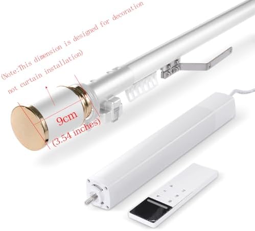 ZSHINE Motorized Curtain Dual Track System (White)