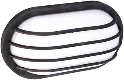 Nuvo SF77/857 Bulkhead 1-Light Oval Cage 75W A19, Textured Black