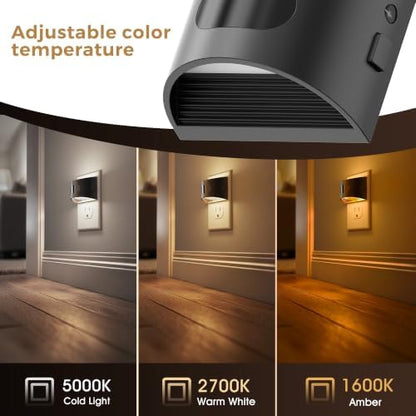 L LOHAS LED Night Light with Motion Sensor & Dusk to Dawn Sensor, 3CCT