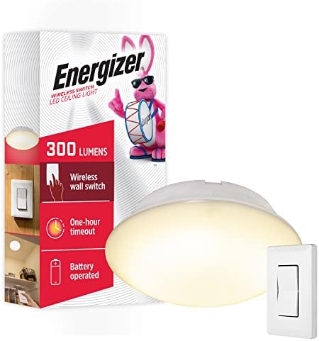 Energizer Battery Operated Ceiling Light with Wireless Wall Switch