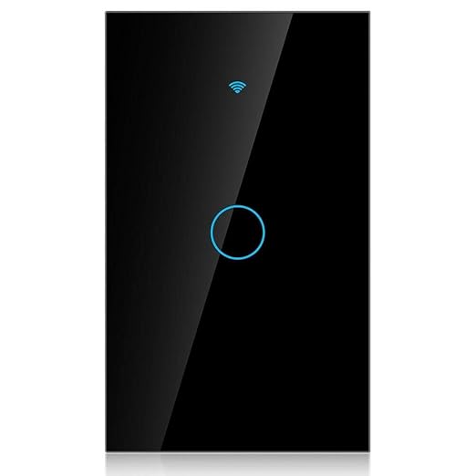 Switch, Remote Switch with Highly Sensitive Touch Keys, Suitable for 1-Way AC(Black)
