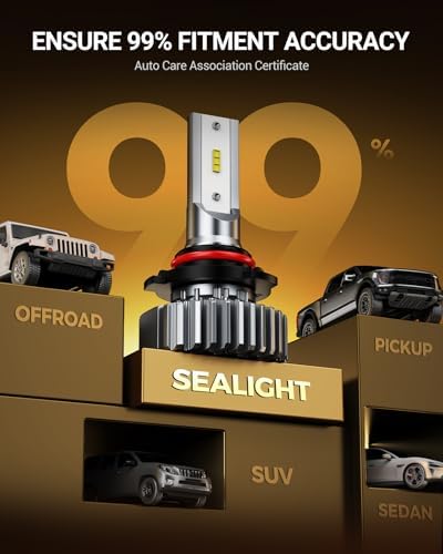 SEALIGHT 9005 9006 Bulbs 160000LM Fog light, 3 min Plug and Play, 1:1 Size, Pack of 4