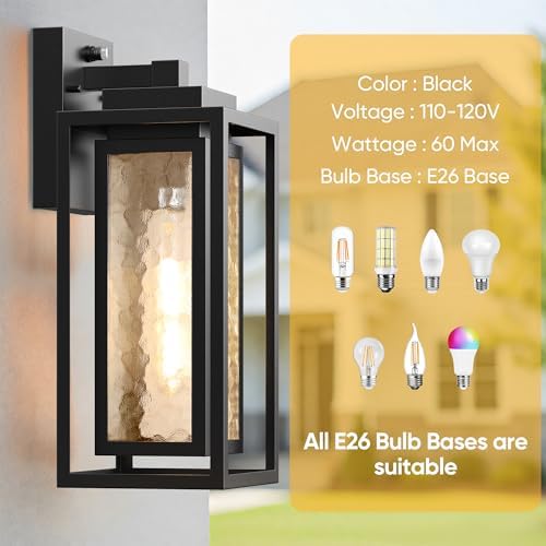 15.78'' Dusk to Dawn Exterior Porch Light Fixture,Outdoor Wall Sconce Light