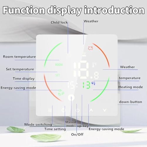 Electric Floor Heating Thermostat, Smart WiFi Thermostat,16A