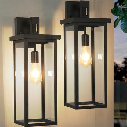 20 in Large Exterior Lighting Fixtures Modern Wall Lantern,2 Packs