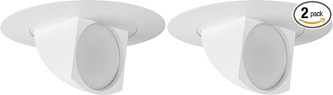 Feit Electric 5-6 inch Adjustable Scoop Recessed LED Downlight - 3000K Bright White - Dimmable - 75W Equivalent - 45 Year Life - 850 Lumen - High CRI (Pack of 2)