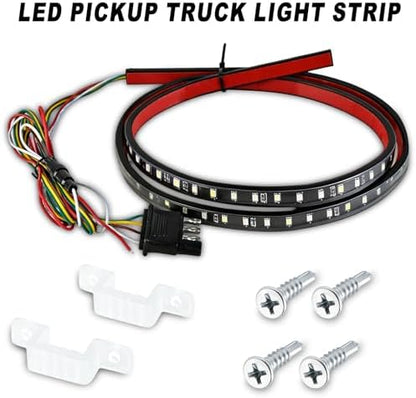 Mupera 48 Inch Triple Row LED Tailgate Light Bar for Truck SUV RV Van