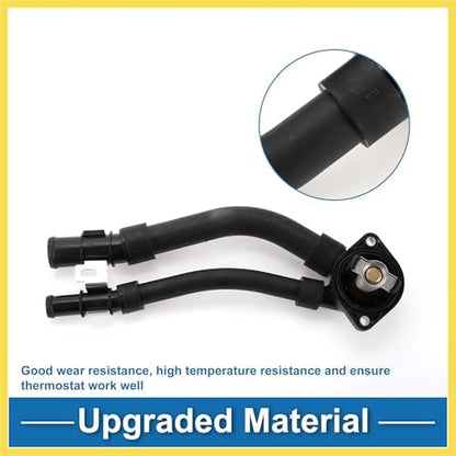 Car Thermostat No.1322000015 Engine Coolant Thermostat Housing Assembly for Mercedes Benz for Smart Fortwo 2008-2015 Plastic Black Durable Benefit