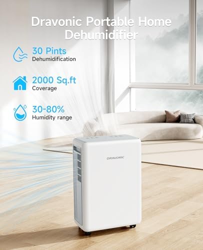 30 Pints Dehumidifier for Basement & Bathroom with Auto Defrost
