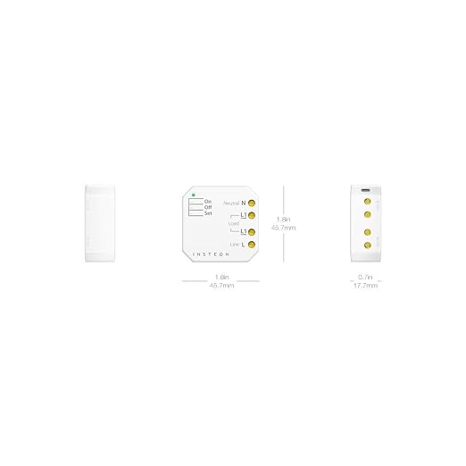 Insteon Micro On/Off Adaptor, Hidden Install Smart Home Switch - 2443-222 | 15A On/Off Smart Control, Installs Inside Fixture or Behind Any Existing Wall Switch, Hub Required for Alexa & Google Home