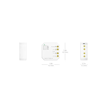 Insteon Micro On/Off Adaptor, Hidden Install Smart Home Switch - 2443-222 | 15A On/Off Smart Control, Installs Inside Fixture or Behind Any Existing Wall Switch, Hub Required for Alexa & Google Home