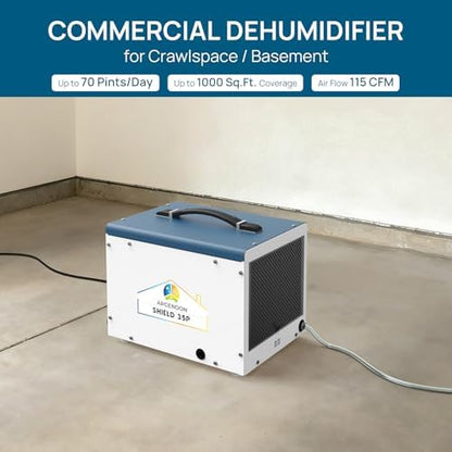 ARGENDON Crawl Space Dehumidifier with Pump and Drain Hose for Commercial