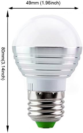 RGB LED Light Bulb with Remote Control 3W E26/E27 Color Changing Magic Mood Lamp (3)