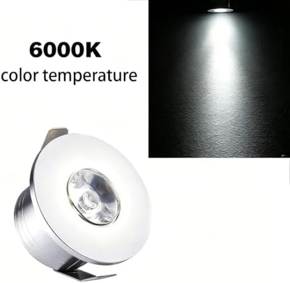 5pcs 1W 1 Inch Recessed LED Lights Mini Recessed LED Lights AC 110V