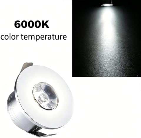 5pcs 1W 1 Inch Recessed LED Lights Mini Recessed LED Lights AC 110V