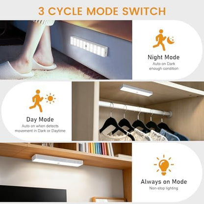 Racokky Under Cabinet Lighting with Remote, Motion Activated RV Step Light