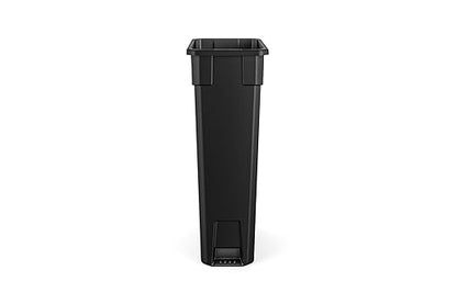 Suncast Commercial 23-Gallon Narrow Trash Can without Handles - Durable Garbage Can, Black, Made in the USA