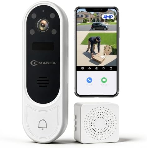 2.5K Video Doorbell Camera Wireless with Chime,Free Cloud Storage