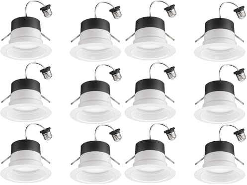 Juno 4BEMW SWW5 90CRI CP6 M2 E-Series LED Recessed Downlighting, Baffle Trim, 4-Inch, White (Pack of 12)