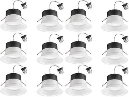 Juno 4BEMW SWW5 90CRI CP6 M2 E-Series LED Recessed Downlighting, Baffle Trim, 4-Inch, White (Pack of 12)