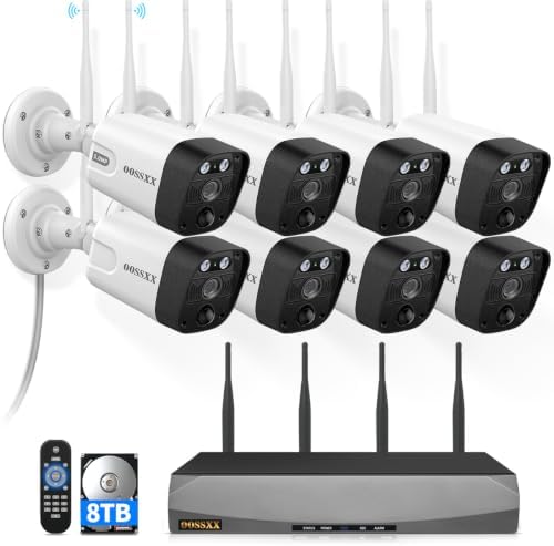 5MP Wireless Security Camera System, 4K/16CH NVR 8TB HDD 120 Days of Video