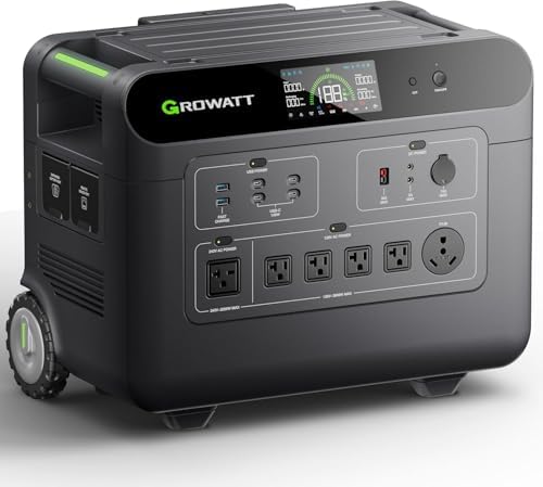 GROWATT HELIOS 3600 Portable Power Station, 3600Wh LFP Solar Generator