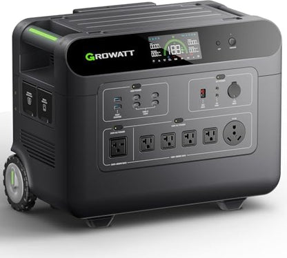 GROWATT HELIOS 3600 Portable Power Station, 3600Wh LFP Solar Generator