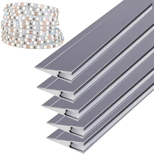 JARBIH Ultra-Thin Led Aluminum Channel, 45°Oblique Under Cabinet Beam Light