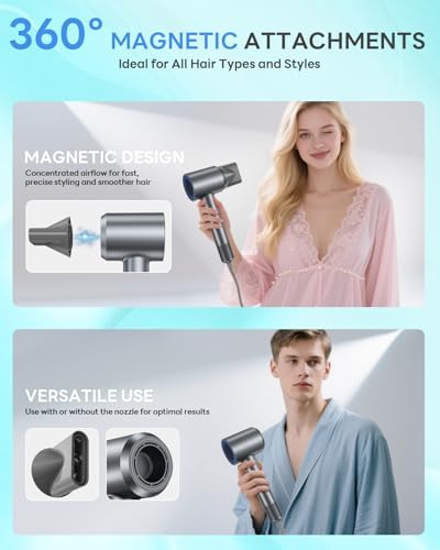 Blow Dryer, 110000RPM Fast Drying Ionic Hair Dryer