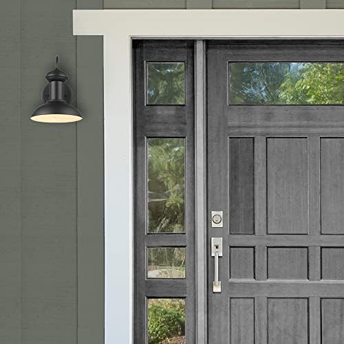 Globe Electric 44862 Martes 1-Light Outdoor Indoor Wall Sconce, Matte Black
