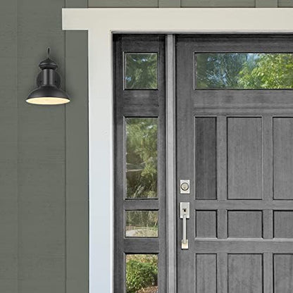 Globe Electric 44862 Martes 1-Light Outdoor Indoor Wall Sconce, Matte Black