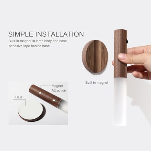 LANDGOO Wooden Motion Sensor Night Lights,