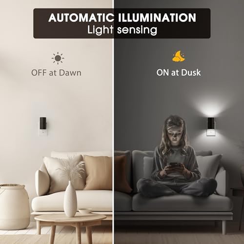 Briignite Night Lights Plug into Wall, Modern LED Night Light Plug in