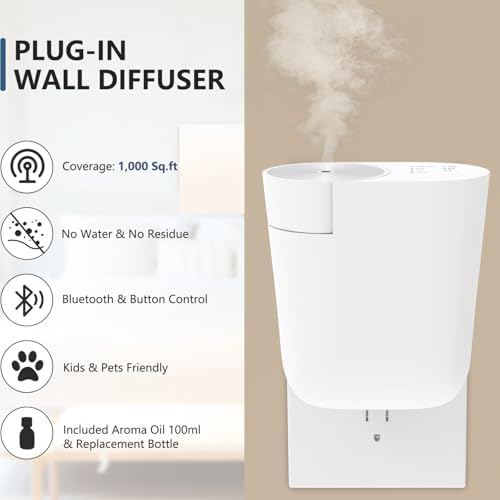 Waterless Plug-in Wall Scent Diffuser Starter Kit for Large Room