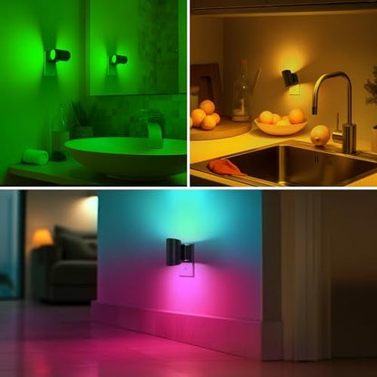 Briignite Night Lights Plug into Wall, 10-Color Changing RGB Night Light