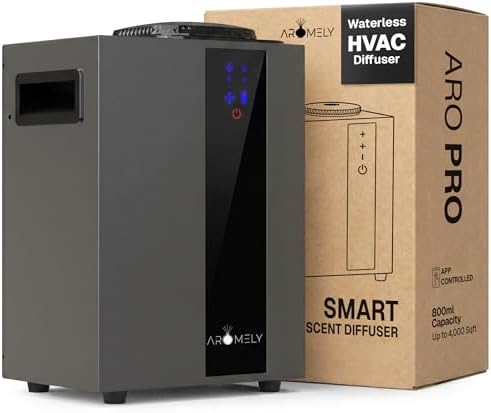 AROMELY ARO PRO HVAC Scent Diffuser – Nebulizing Waterless Diffuser – Black