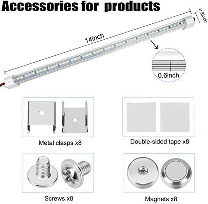 Rifachua 12V LED Interior Light Bar DC 12 Volt led Strip Lights 14"