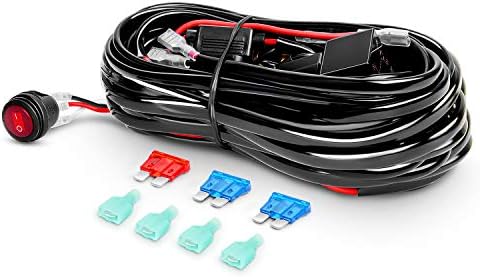 Nilight - ZH006 LED Light Bar 20 Inch 126W Spot Flood Combo Led Off Road Lights with 16AWG Wiring Harness Kit-One Lead, 2 Years Warranty