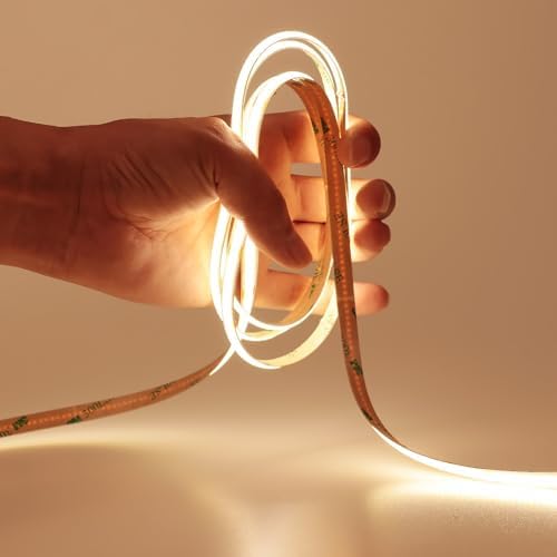 49.2ft/15M 24V COB LED Strip Light Warm White 3000K 5760LEDs 11000lm